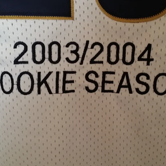 Mitchell & Ness White and Maroon Lebron James Rookie Cavaliers Jersey - Picture 5 of 16